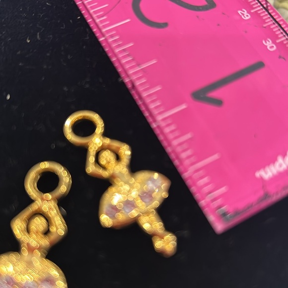 Vintage Ballerina Pair of Charms for Hoop Earrings-Boutique - Picture 4 of 4